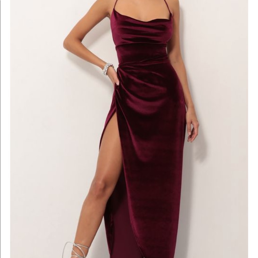 Red Velvet Maxi dress. Never worn.